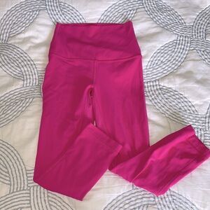 Lululemon leggings 25” size 2 sonic pink worn once perfect condition!!